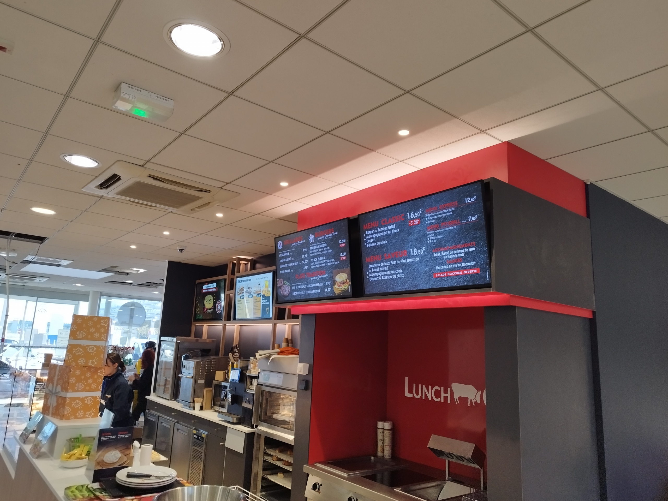 menu boards lunch grill vente de produits chauds ou froid